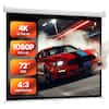 VEVOR 4K ULTRA HD 1080P FULL HD 72" SIZE 4:3 PROPORTION