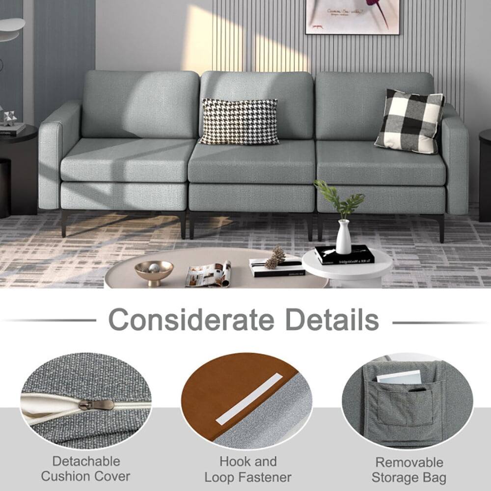 Considerate Details  
- Detachable Cushion Cover  
- Hook and Loop Fastener  
- Removable Storage Bag