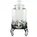 Front. Gibson - Gibson Home Moreauville 3 Piece 2.25 Gallon Square Embossed Glass Beverage Dispenser with Wire Stand - Clear.