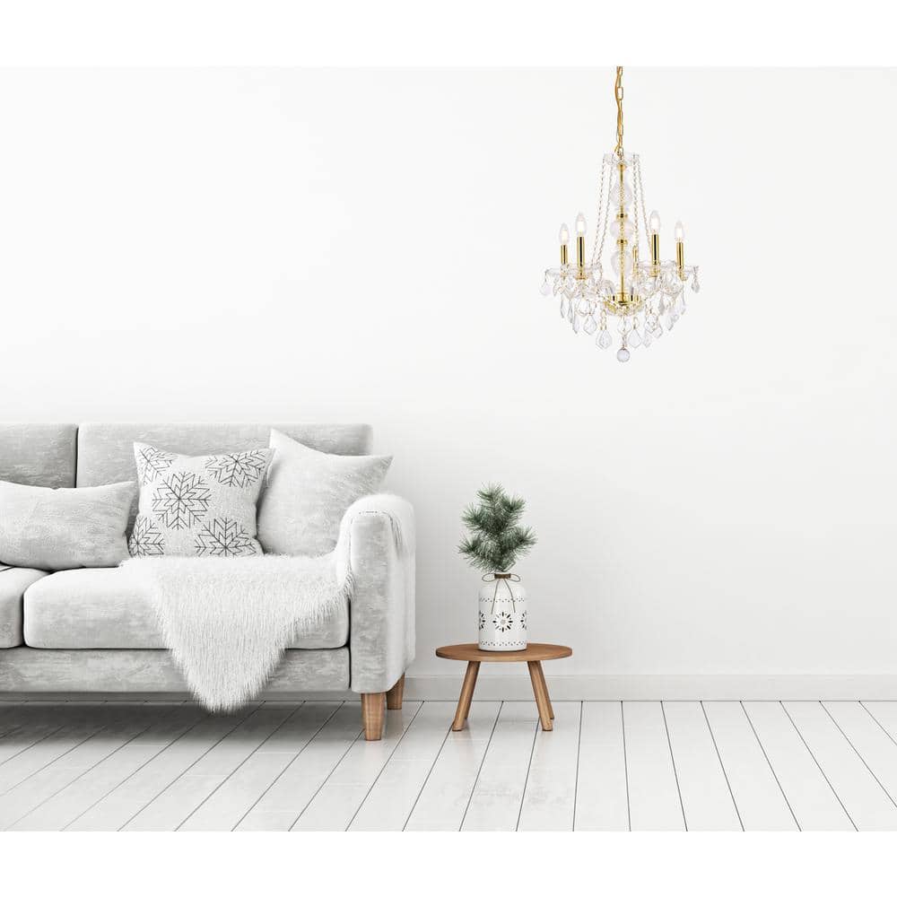 Elegant Lighting - Verona 5 light Chandelier Clear Royal Cut Crystal - Gold price history on PriceWatchPro