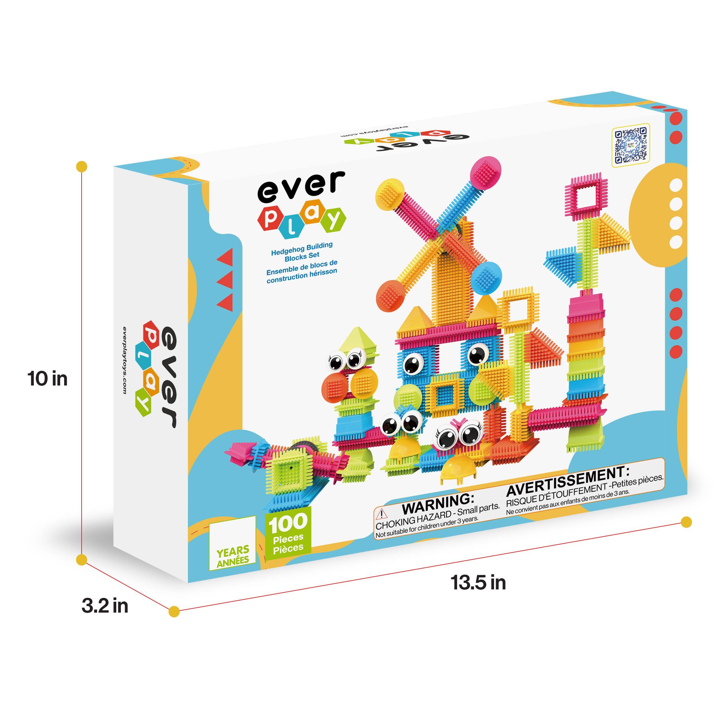 P 10 in everplaytoys.com X a 3.2in

ever

- d T GAGL p ever p a J y Hedgehog Building Blocks Set blocs de Ensemble de construction hrisson

AVERTISSEMENT: -Petites pièces. WARNING: RISQUE D'TOUFFEMENT ax enfants de moins de ans Small parts. convient pas  100 CHOKING HAZARD under 3 years. suitable for children Not Pieces YEARS Pices ANNES 13.5 in