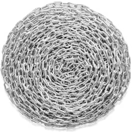 VEVOR - Proof Coil Chain, 5/16" x 92', 1667 lbs Safe Working Load, Zinc Plated Proof Tested Coil Chain with Two Quick Links - Silver