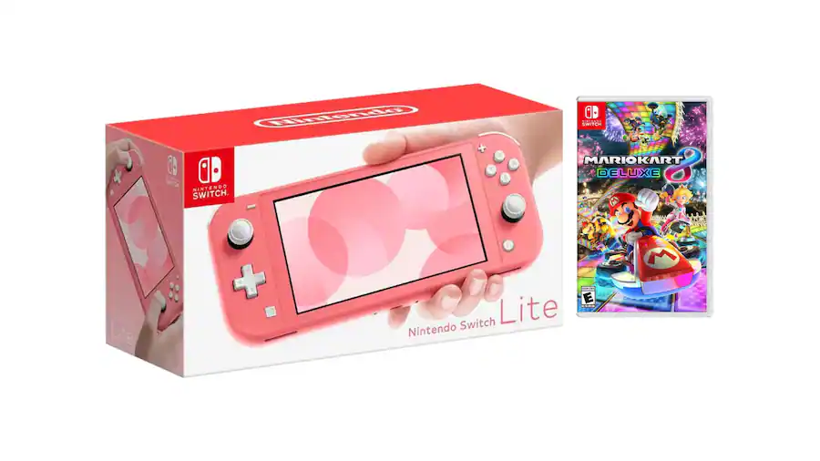 Switch Lite Coral Mario Kart Deluxe Bundle Nintendo Switch
