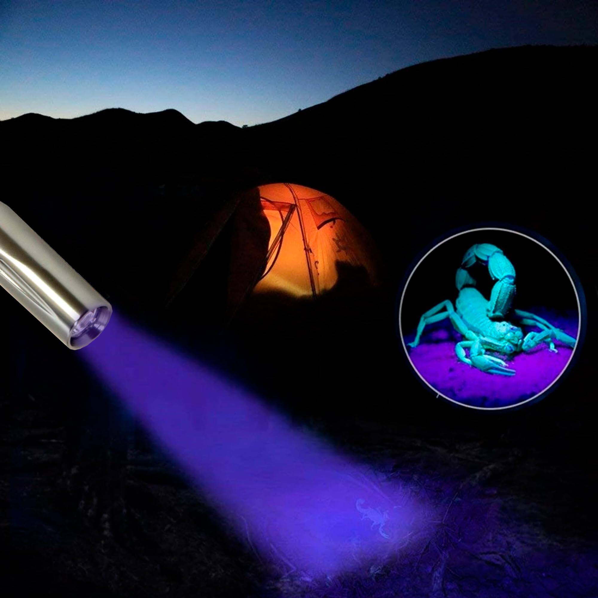 Alt View 1. HQRP - 365 nm UV Blacklight 3 W LED Pen Flashlight for Scorpion Detection, Pet Urine Stains, Minerals.