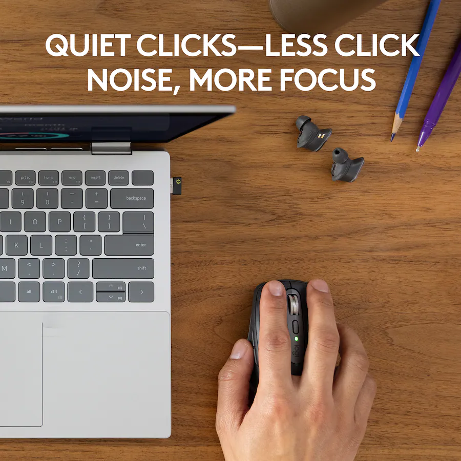 Logitech Clickless Mouse Logitech MX Anywhere 3S for Business Wireless Laser Right handed Mouse ...