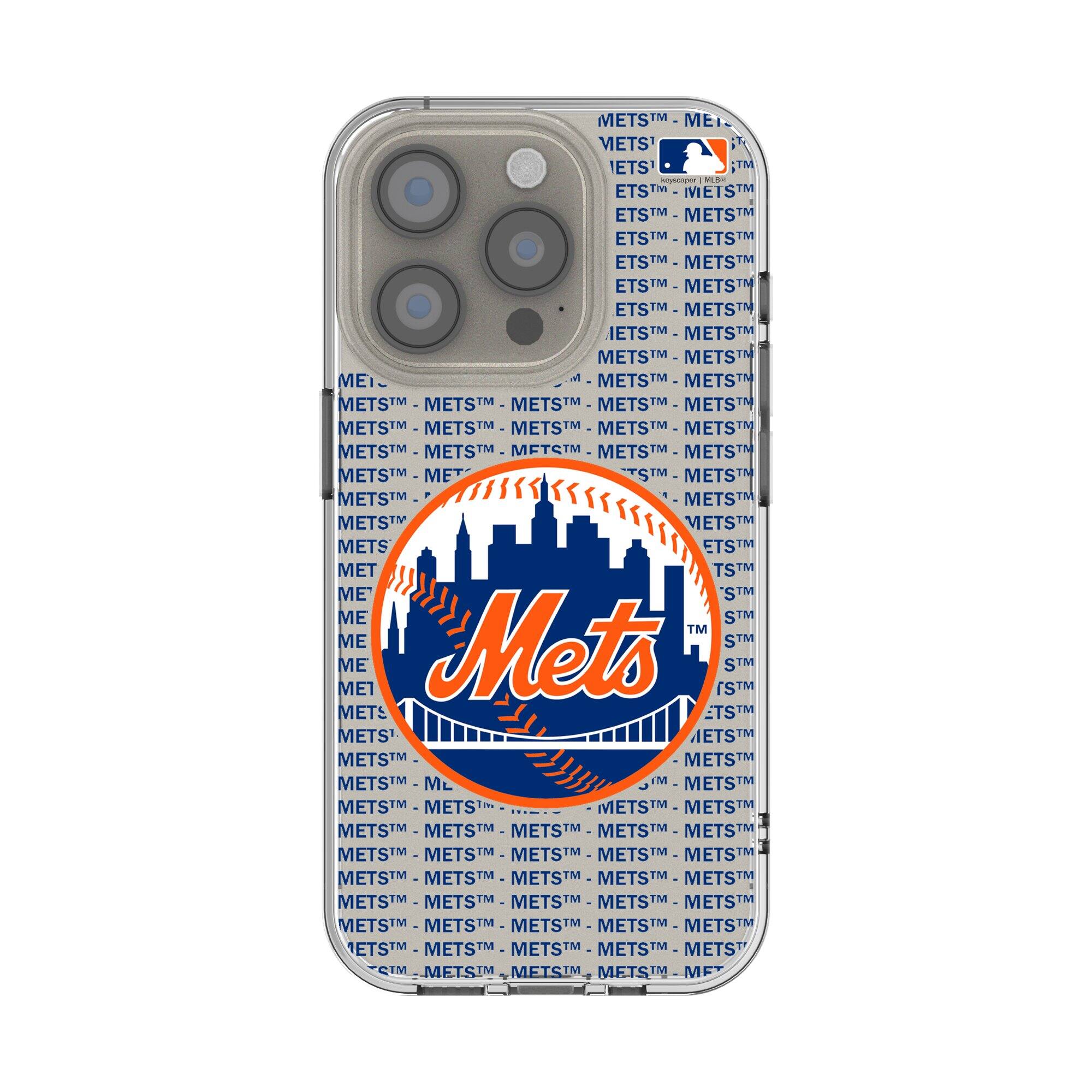 Keyscaper - MLB - New York Mets - Text Backdrop Clear iPhone Case - 14 Pro - Multicolor price history on PriceWatchPro
