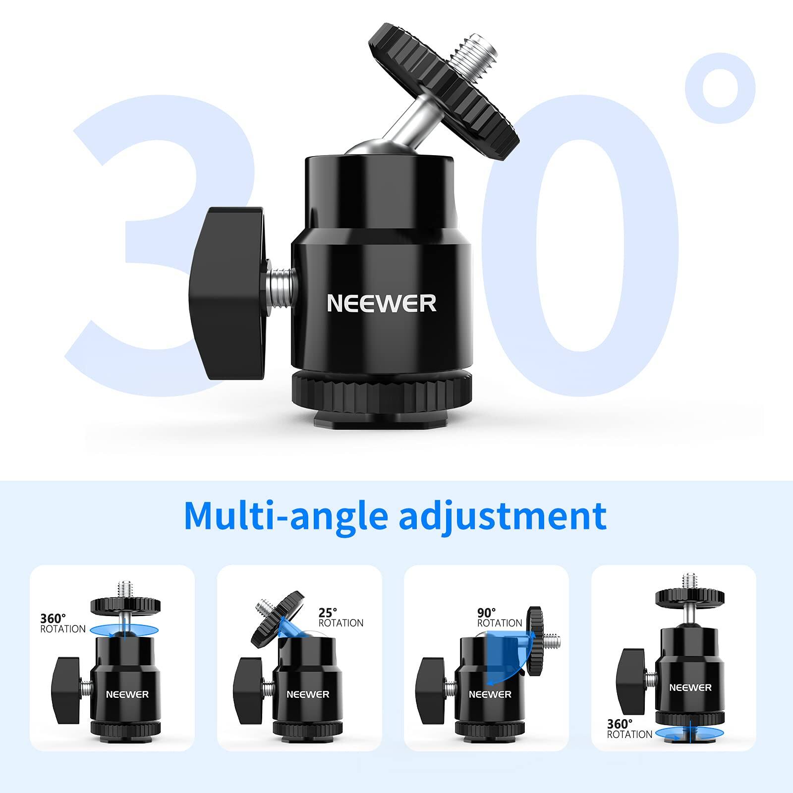 300 3 NEEWER 0 Multi-angle adjustment 360 ROTATION 25 ROTATION 90 ROTATION