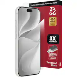 ZAGG - Glass+ Defense Screen Protector for Apple iPhone 18 Pro / iPhone 17 Pro - Clear