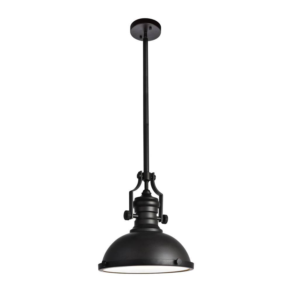 Angle. Living District - Eamon Collection Pendant D13 H13.3 Lt:1 Oil rubbed bronze Finish - Oil Rubbed Bronze.