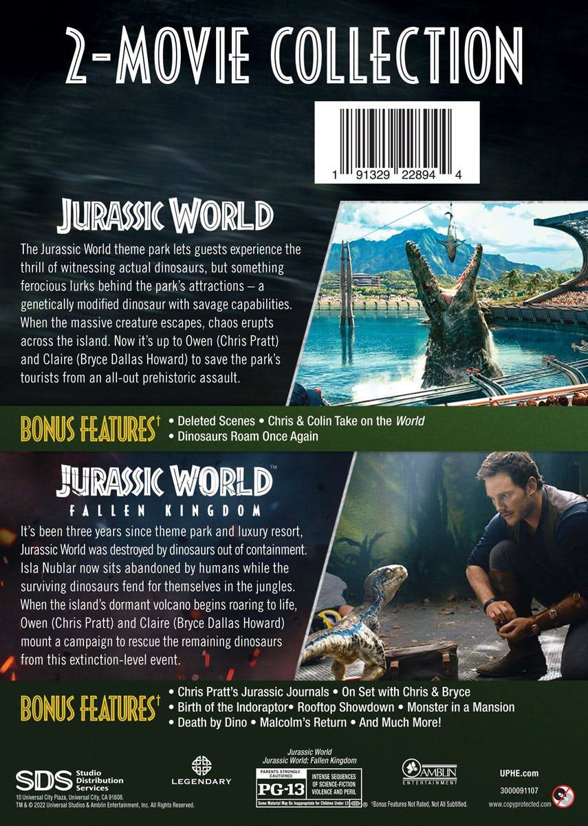 Back. Jurassic World/Jurassic World - Fallen Kingdom (DVD Double Feature) [DVD].
