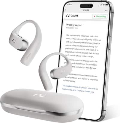 VIAIM OpenNote AI Recorder Open Ear Headphones with FlashRecord VIAIM OpenNote AI Recorder Open Ear Headphones with FlashRecord