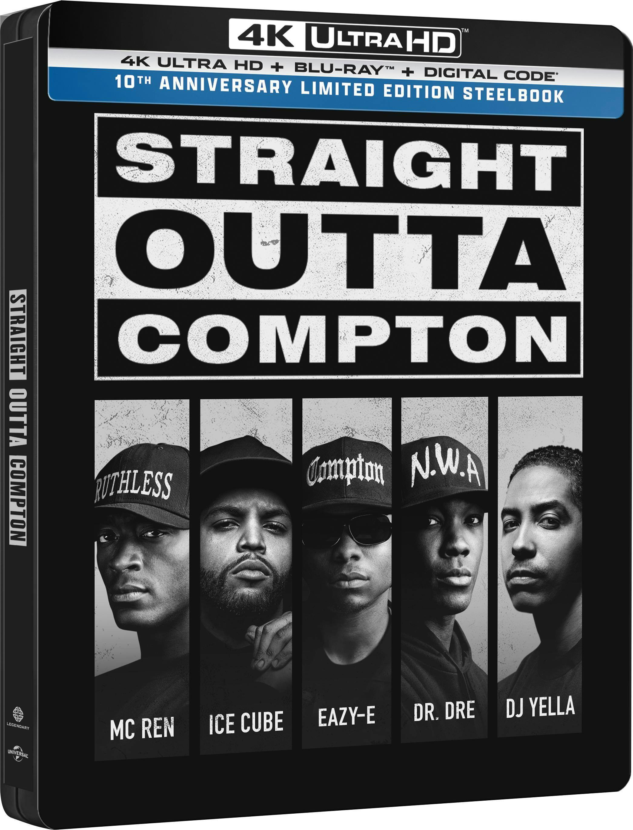 Angle. Straight Outta Compton (10th Anniversary Edition) (Steelbook)   - 4K Blu-Ray.