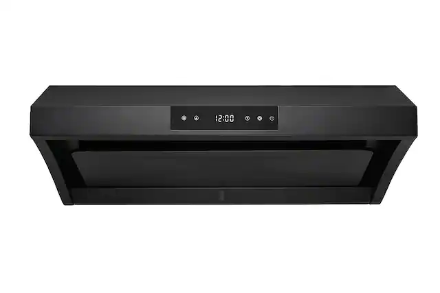 Front. Hauslane - Hauslane UC-PS38 30-in Ducted Undercabinet Range Hood with Steam Clean - Black.
