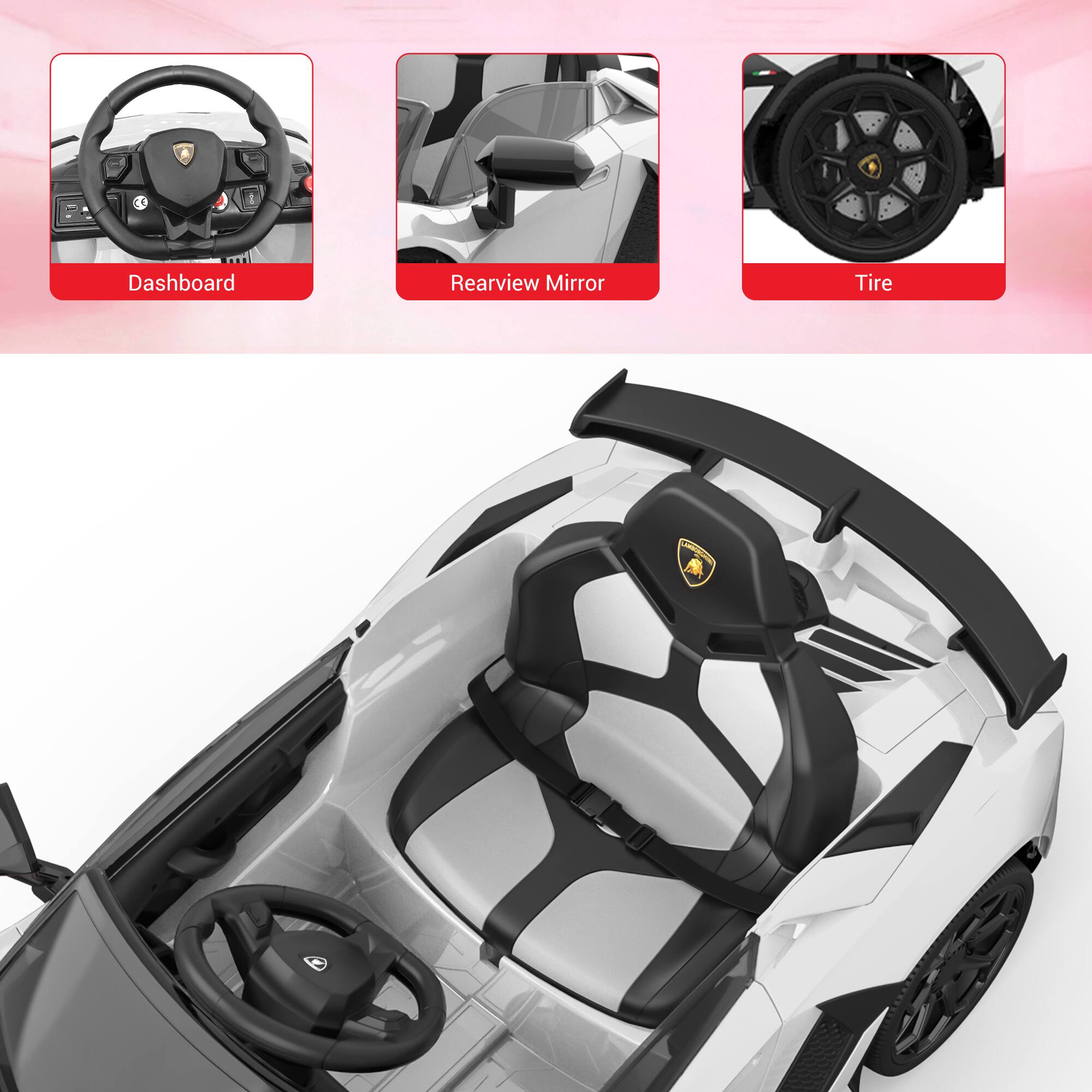 Dashboard  
Rearview Mirror  
Tire