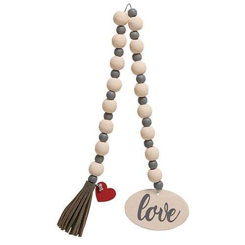 Angle. BreeBe - Faith or Love Beaded Garland With Cross Charm 2 Asstd. - Multi.