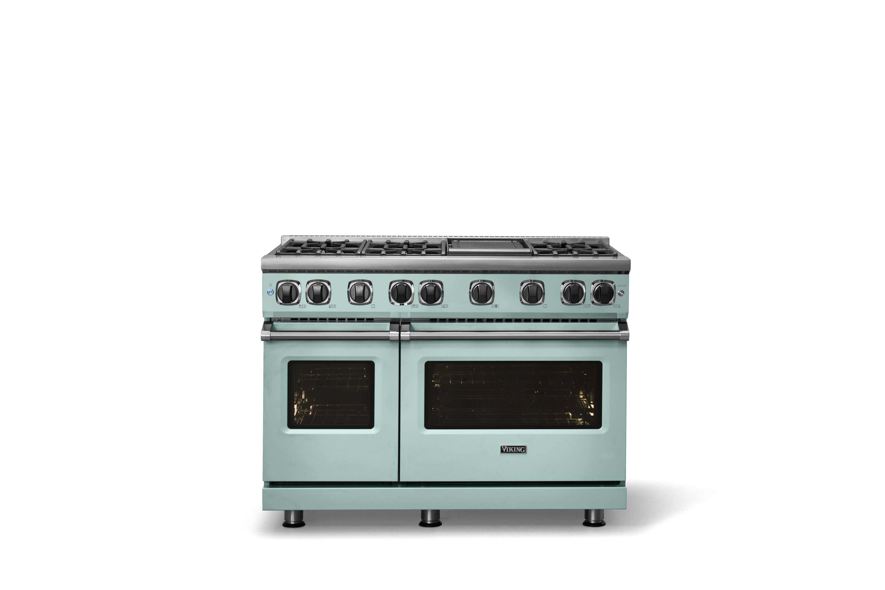 Alt View 1. Viking - 48"W. 7.3 Cu. Ft. Freestanding Sealed 6 Burner Gas Range/Griddle  - Splash - Splash.
