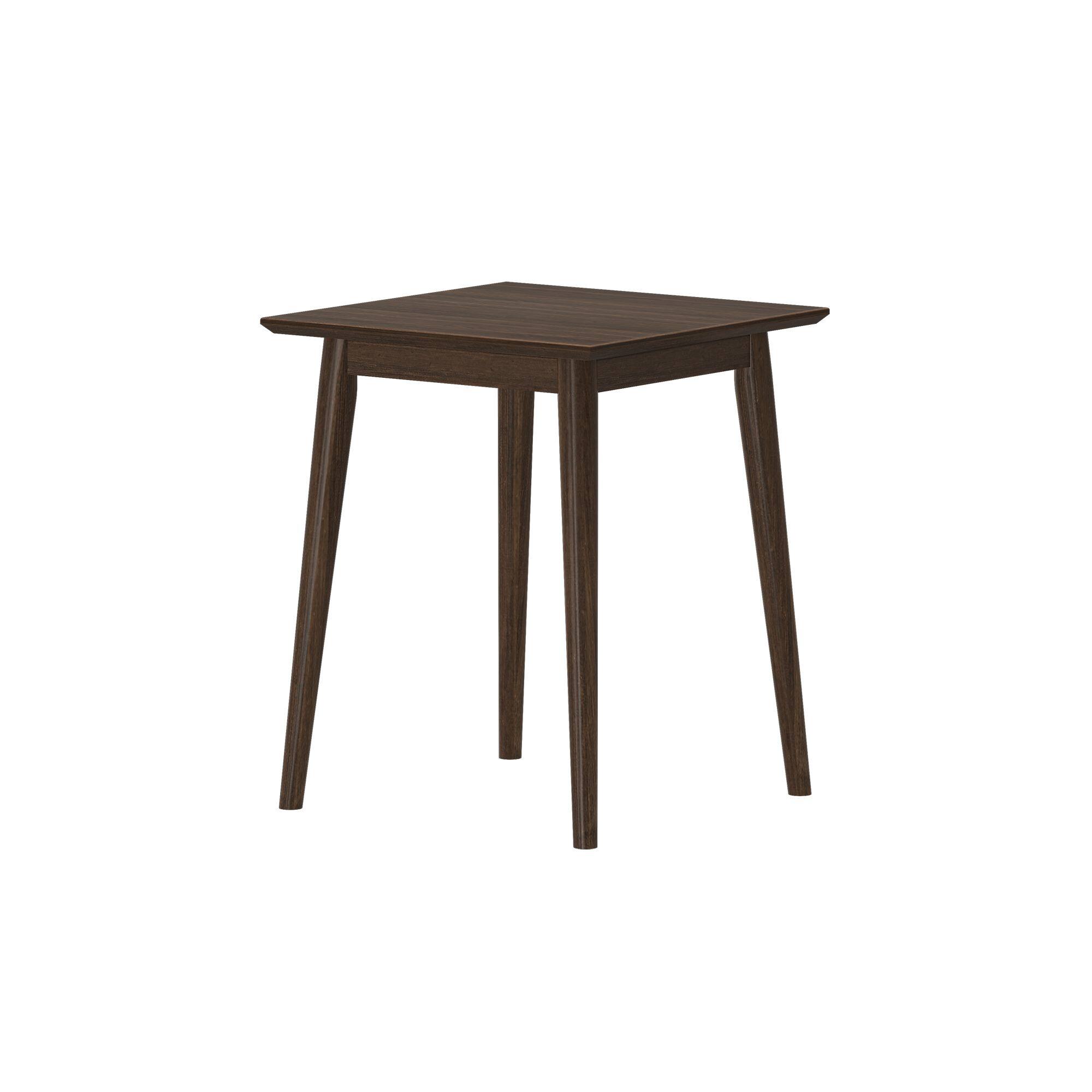 Alt View 2. Plank+Beam - Mid-Century Modern Square Side Table (20in x 20in / 510mm x 510mm), Walnut - Walnut.
