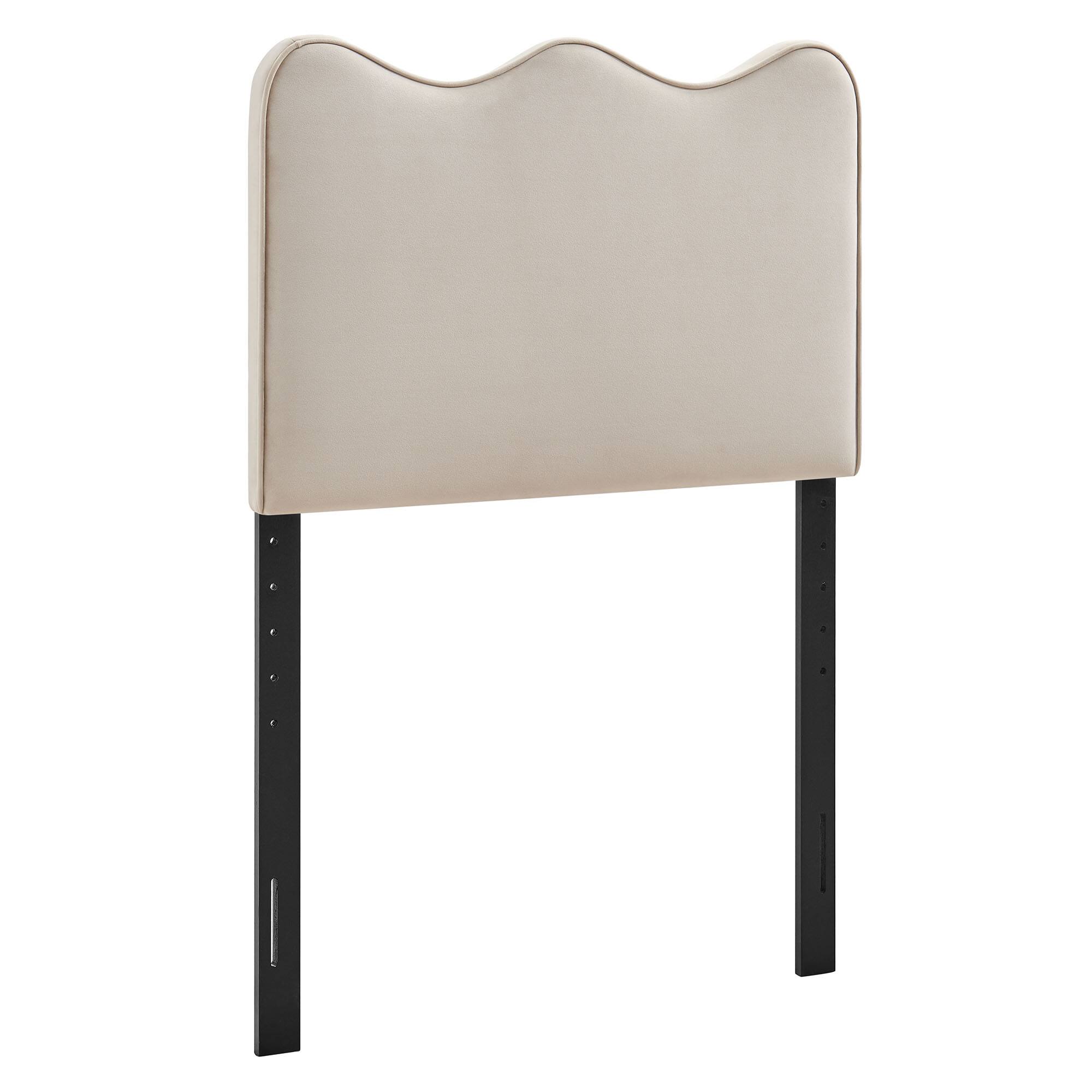 Angle. Modway - Athena Upholstered Headboard by Modway - Almond.