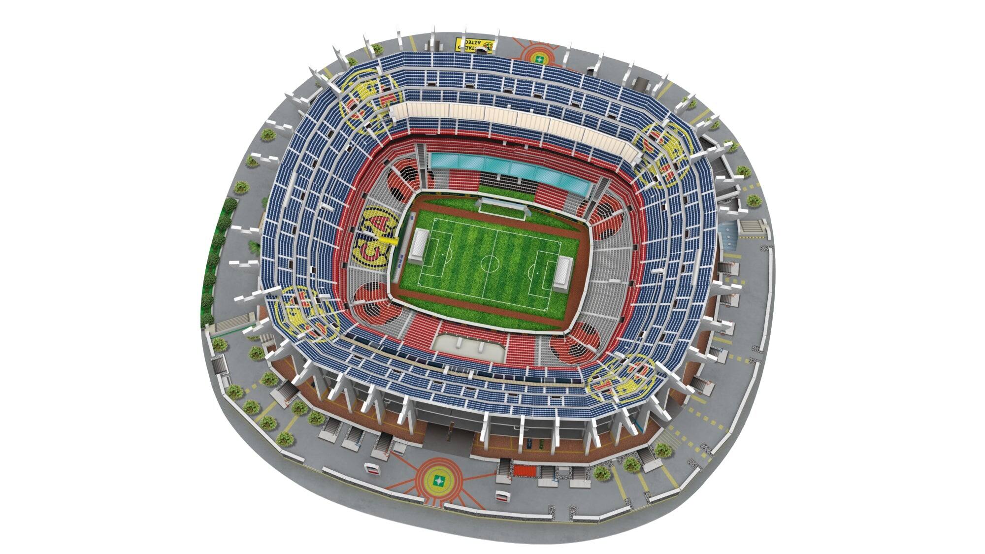 Alt View 3. Banbo Toys - Banbo Toys Club America Mexico Stadium 3D Puzzle.