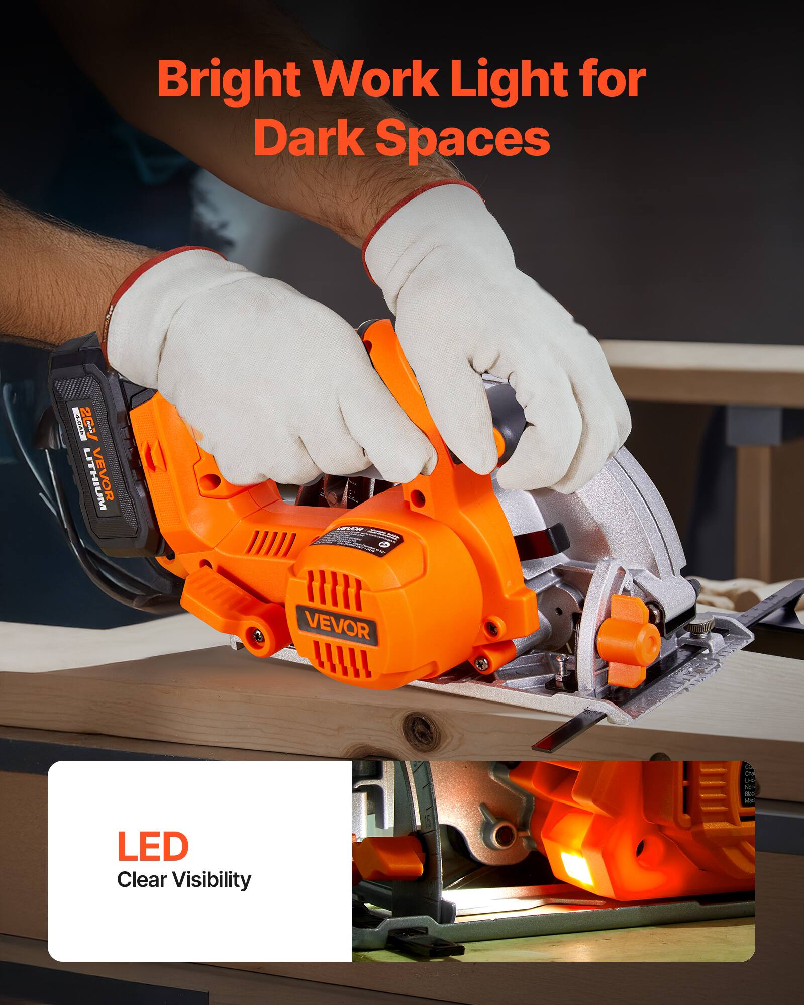 Bright Work Light for Dark Spaces

LED Clear Visibility