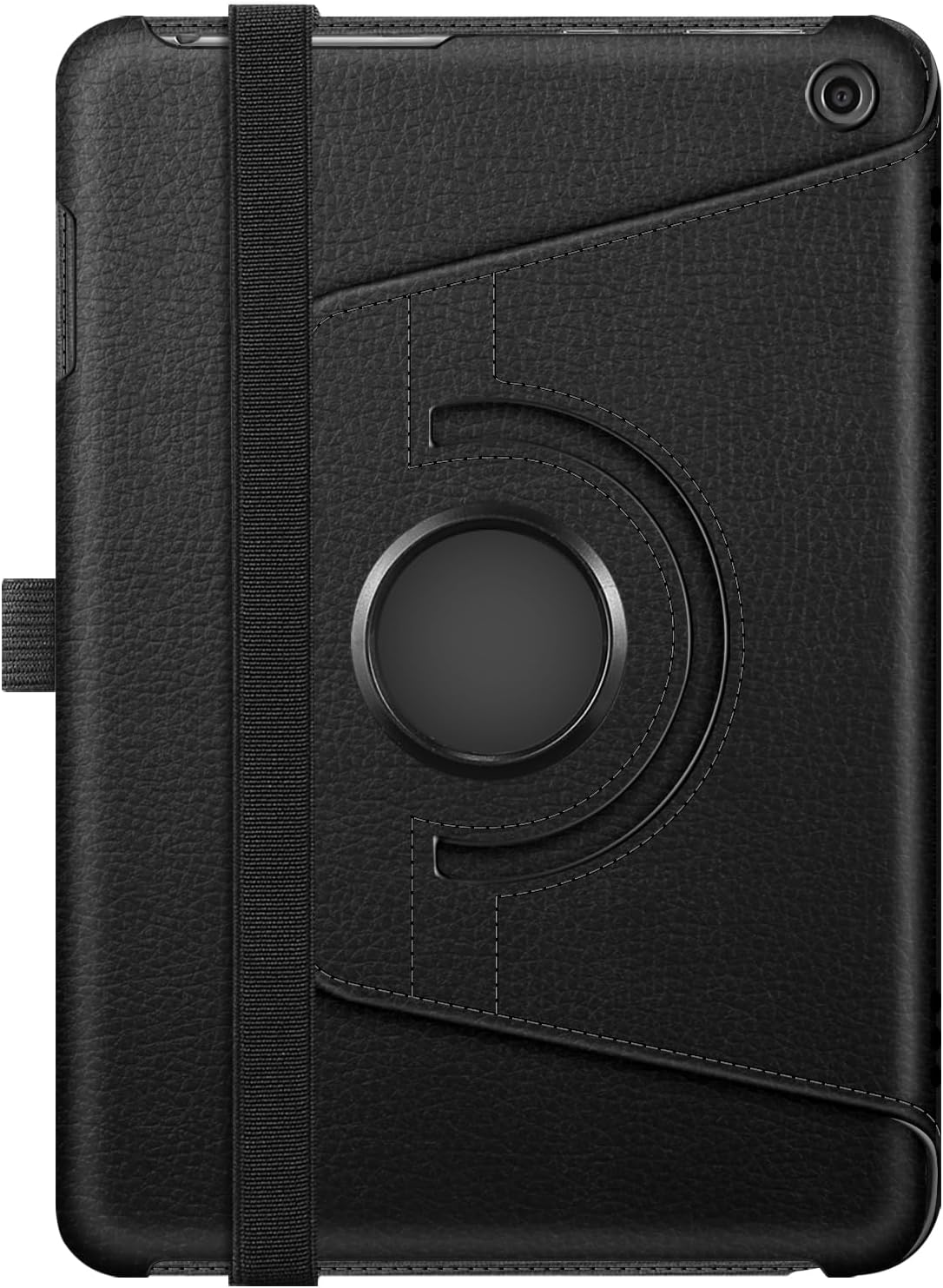 Alt View 5. Fintie - Rotating Case for Amazon Kindle Fire HD 8 2024/2022/2020 360° Rotatable Swivel Stand Cover Auto Sleep/Wake - Black.