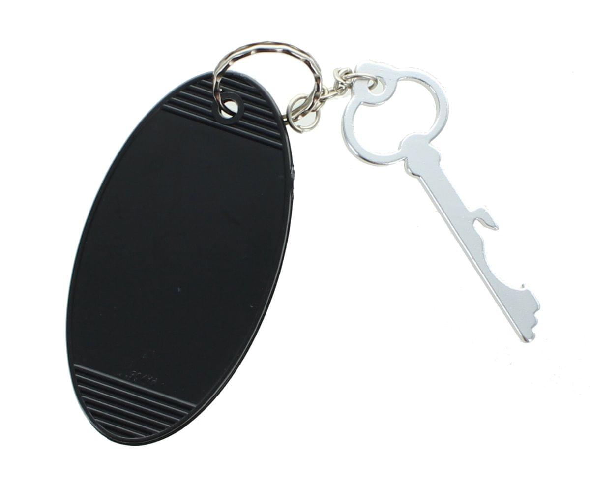 Alt View 1. Crowded Coop - Retro Motel Key Fob - Acme Exec Suites Black - Black.