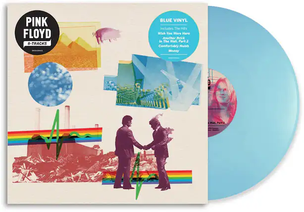 PINK FLOYD
8-TRACKS
BLUE VINYL
Includes The Hits:
- Wish You Were Here
- Another Brick In The Wall, Part 2
- Comfortably Numb
- Money