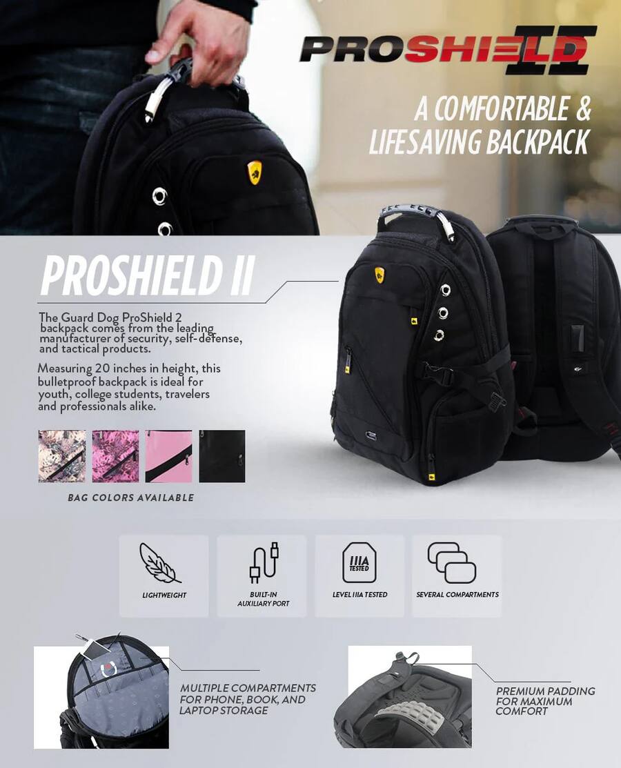 Color Guard Backpack Guard Dog Security Tactical Backpack Proshield II Multimedia Ready ...