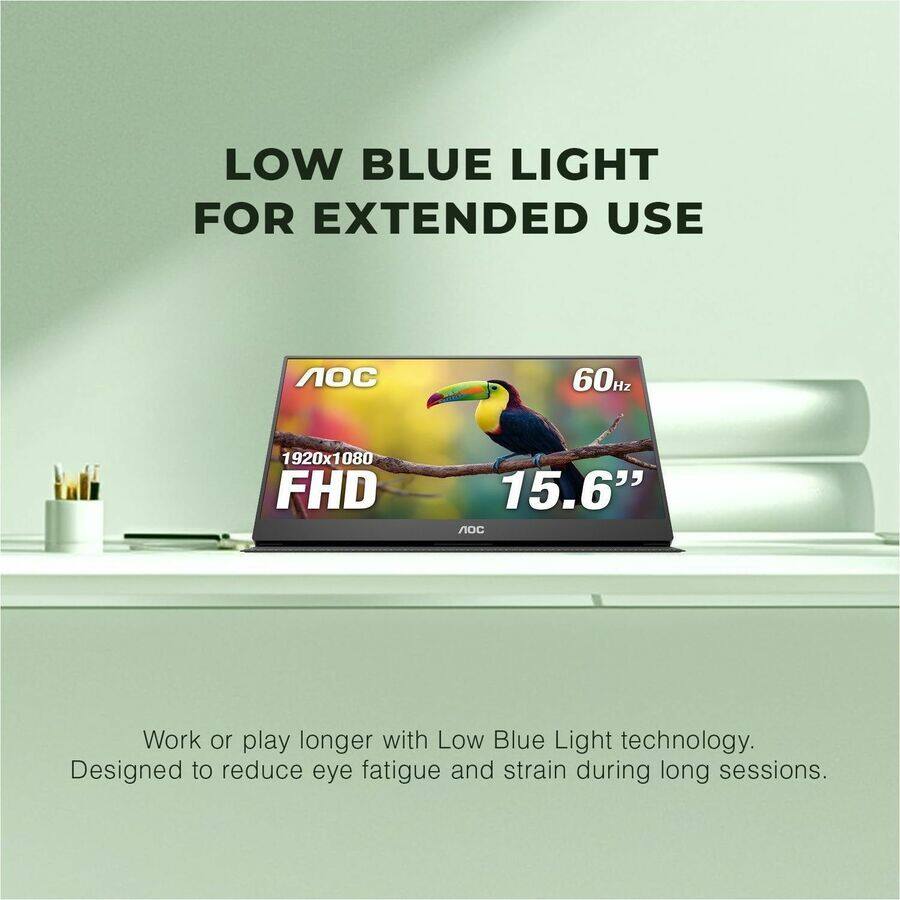 LOW BLUE LIGHT FOR EXTENDED USE

60Hz 1920x1080 FHD 15.6"

Work or play longer with Low Blue Light technology. Designed to reduce eye fatigue and strain during long sessions.