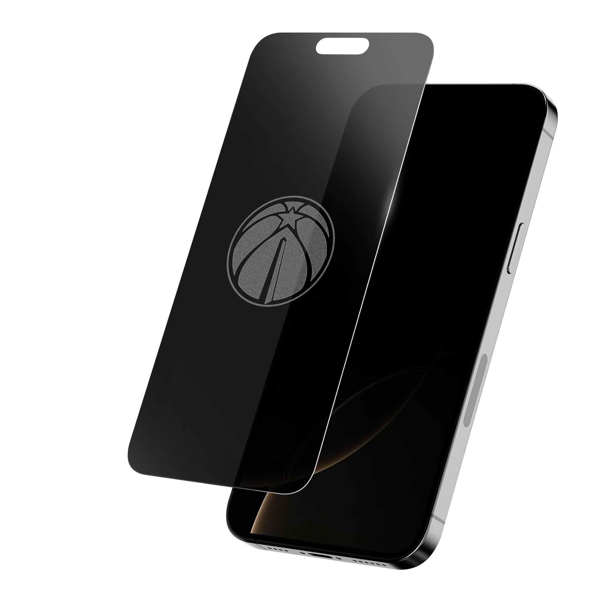 Front. Screen Skinz - Washington Wizards iPhone Privacy Screen Protector - 15 Plus/15 Pro Max/16 Plus - Multicolor.