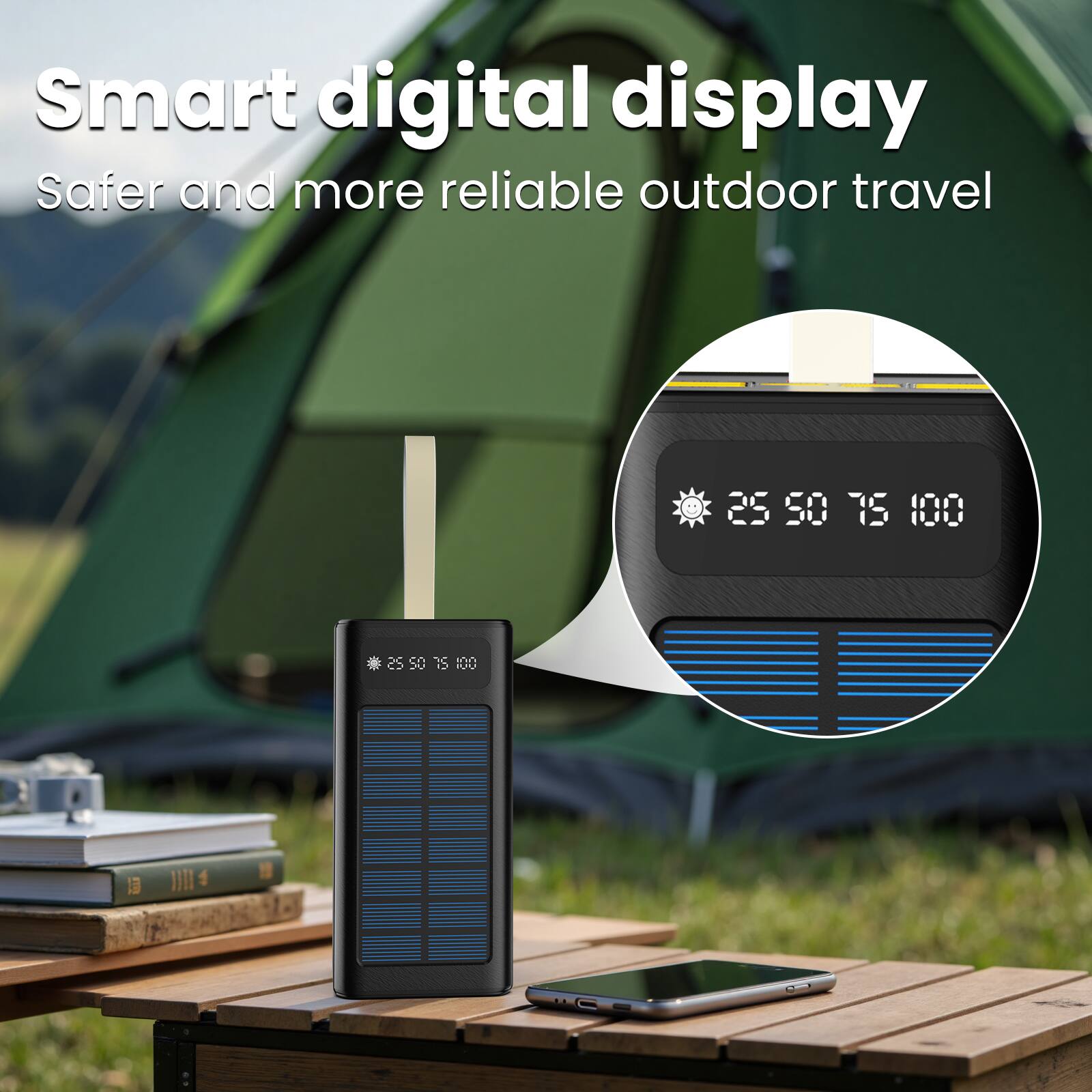 Smart digital display  
Safer and more reliable outdoor travel  

25 50 75 100