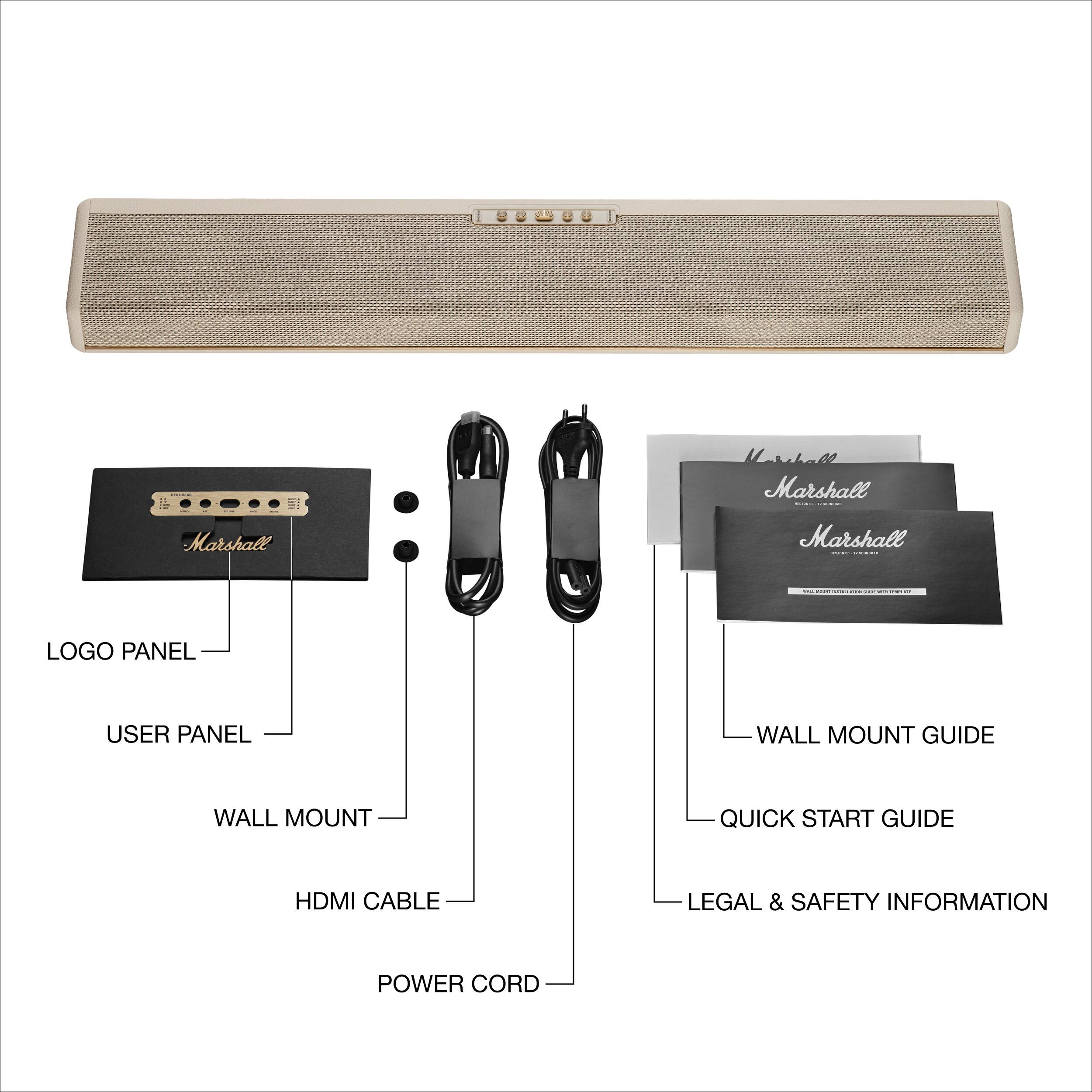 Marshall Heston 60 Soundbar with Dolby Atmos Immersive Sound for