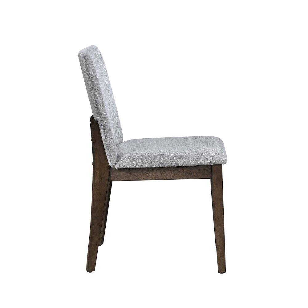 Alt View 3. New Classic Furniture - Kody Fabric Upholstered Dining Chair in Gray (Set of 2) - Grey.