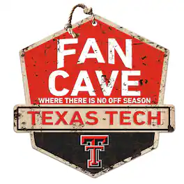 Jardine - Texas Tech Raiders Fan Cave Badge Sign - Red