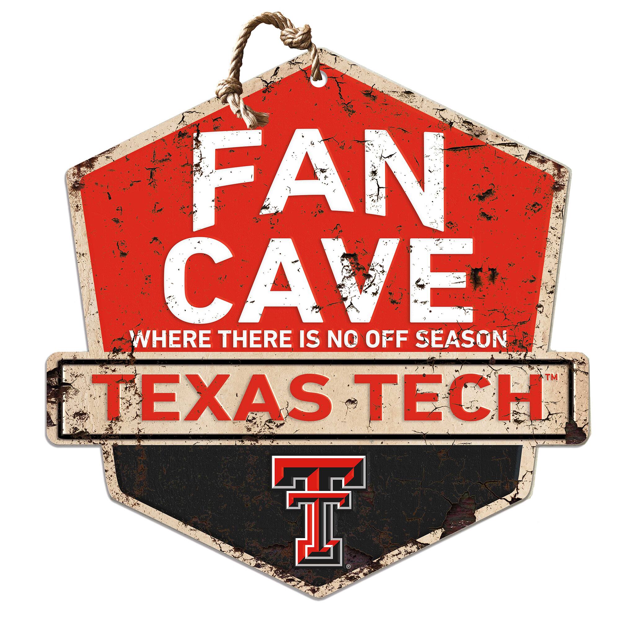 Texas Tech Red Raiders Fan Cave Badge Sign