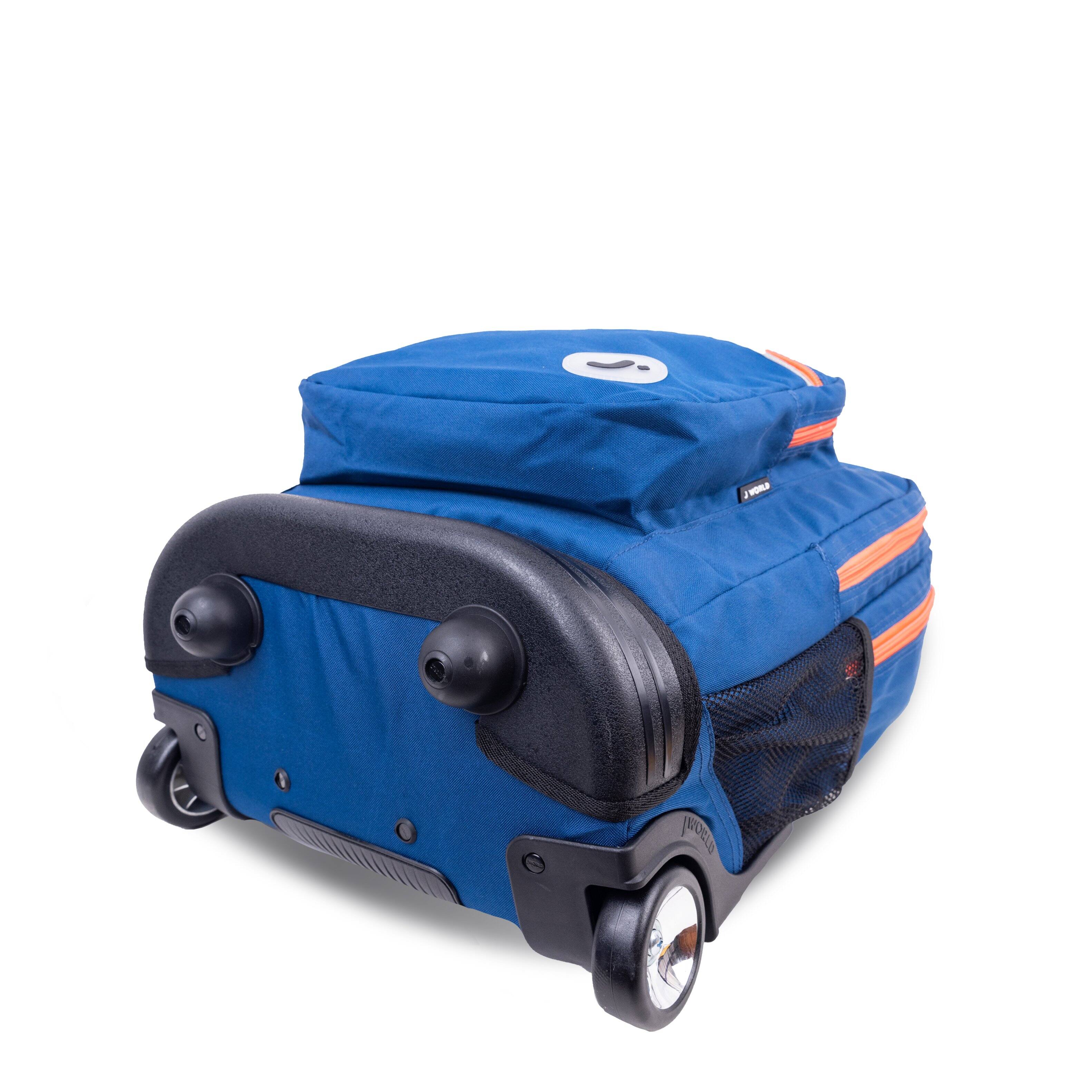 Alt View 1. J World - J World Girls and Womens Sundance 20" Rolling Backpack with Laptop Sleeve for School and Travel, Navy - NAVY.