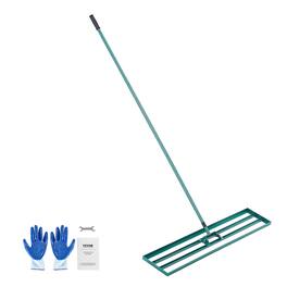 VEVOR - Lawn Leveling Rake, 48"x10" Level Lawn Tool, Heavy-duty Lawn Leveler with 78" Steel Extended Handle, Yard Leveling Rake - Green