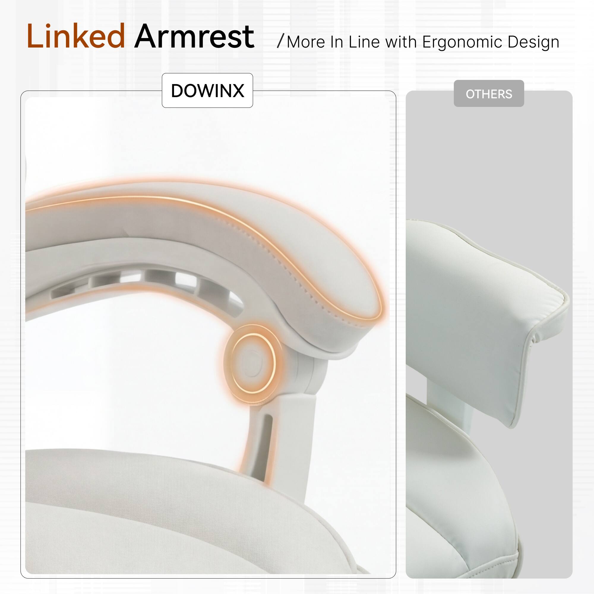Linked Armrest  
/ More In Line with Ergonomic Design  
DOWINX  
OTHERS