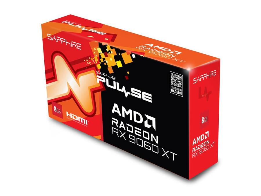 Sapphire PULSE Radeon RX 9060 XT 8GB GDDR6 PCI Express 5.0 x16 ATX Sapphire PULSE Radeon RX 9060 XT 8GB GDDR6 PCI Express 5.0 x16 ATX