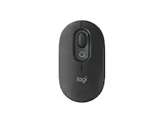 Front. Logitech - Logitech POP Mouse, Wireless Bluetooth, SilentTouch, Emoji Customization, Multi-Device, Compact - Graphite - Graphite.