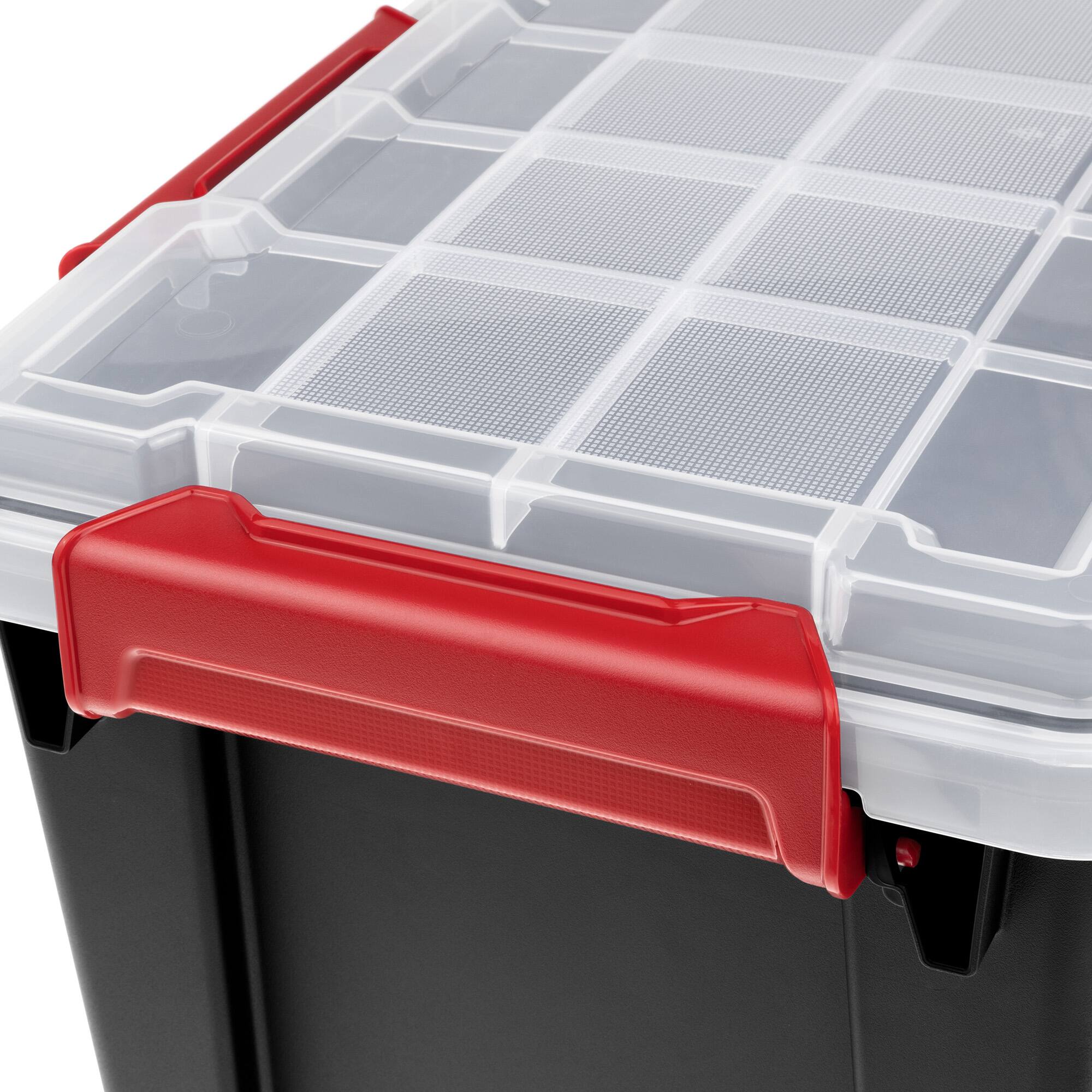 Alt View 8. Sterilite - Sterilite 5 Gal Gasket Box, Stackable Storage Container with Lid, Black, 24 Pack.