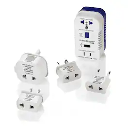 Conair - Travel Smart Type A/B/C/E/F/G For Worldwide Two Outlet Converter Set - White