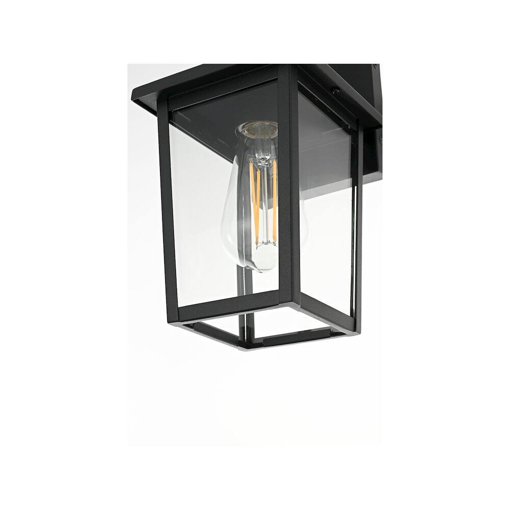 Alt View 2. Elegant Lighting - Riggs 5.5 inch Outdoor Wall Sconce in Black - Black.