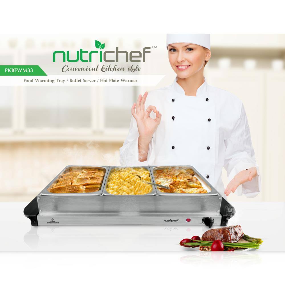 nutrichef™  
PKBFWM33  
Convenient kitchen style  
Food Warming Tray / Buffet Server / Hot Plate Warmer