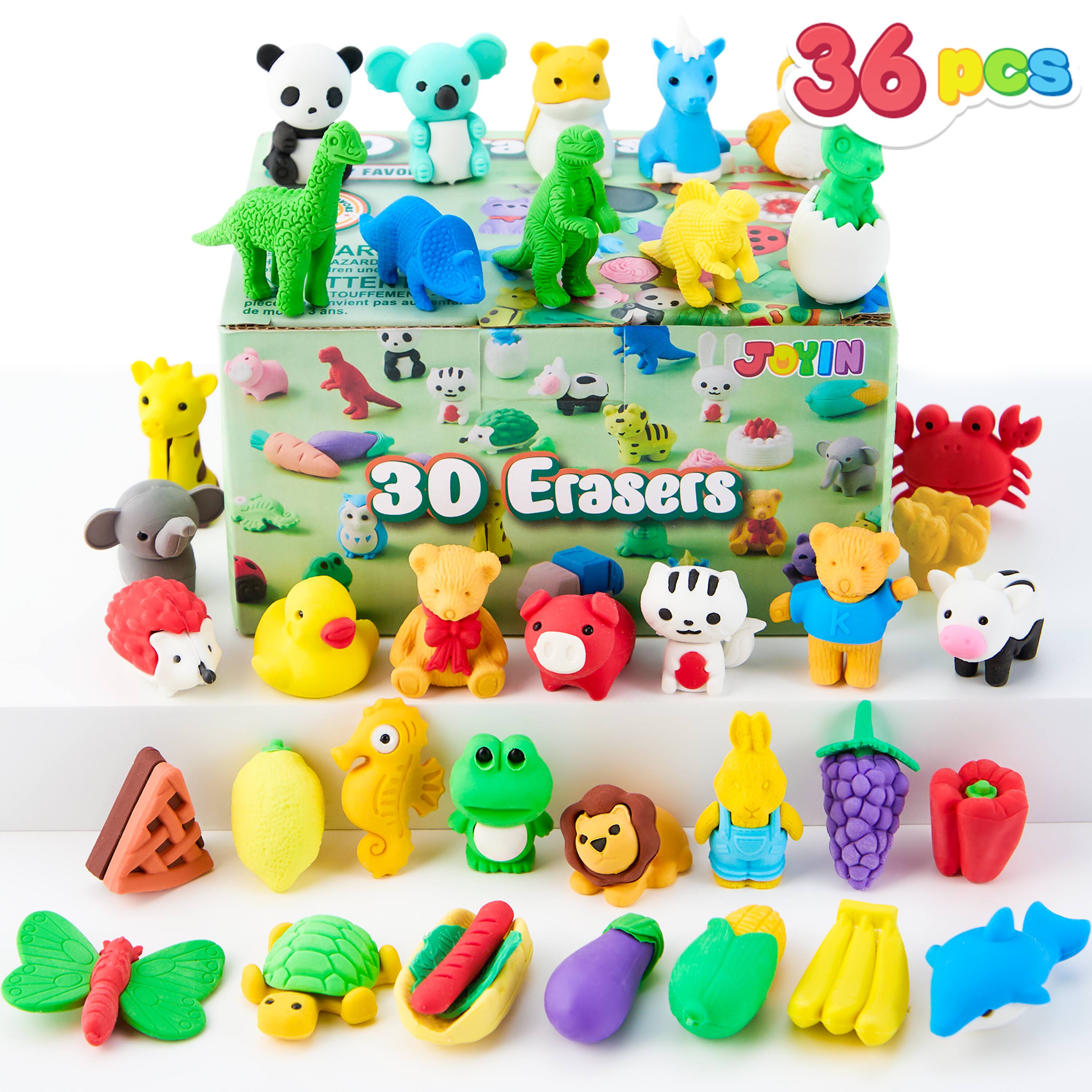 FAVOLI 36 pcs adidddas . de C. AR AJARU FOI L..E TTE TUPFEMER vieni - ans. JOYIN 30 Erasers