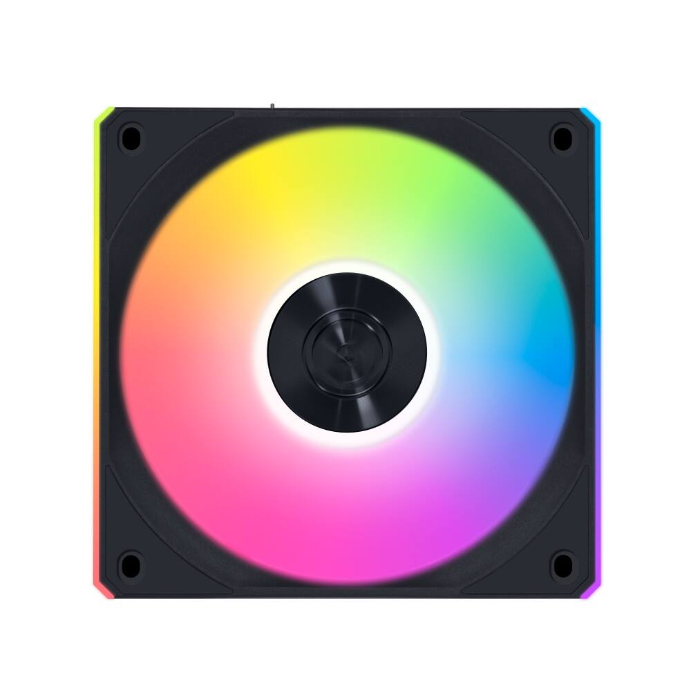 Back. Lian Li - UNI FAN CL Flex 120mm Reverse Blade ARGB Fan, Single Pack, Daisy-Chain Design, Controller Not Included  (12RCL1F1B) - Black.