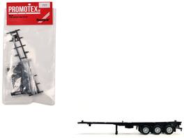 Container Chassis for 3-Axle 40ft Trailer 1/87 (HO) Plastic Model by Promotex - Black