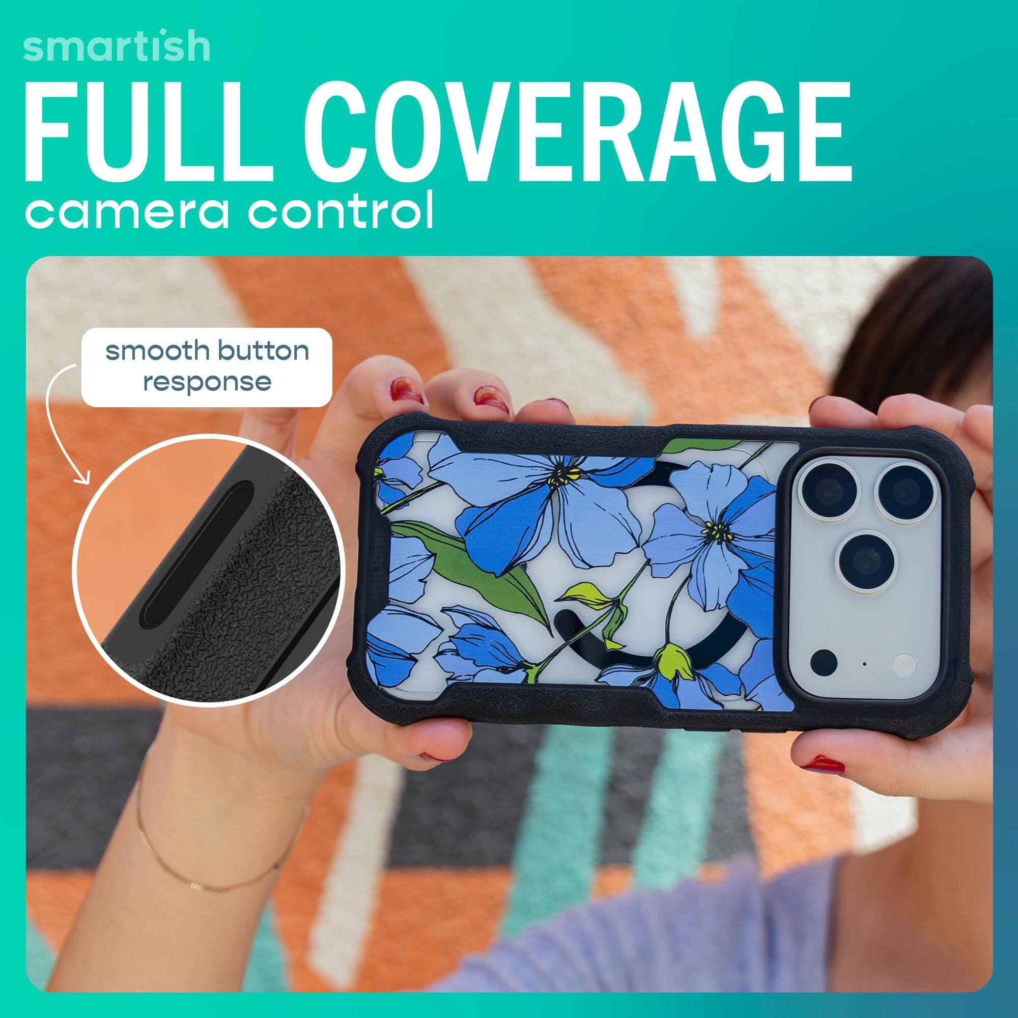 smartish  
FULL COVERAGE  
camera control  

smooth button response