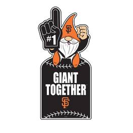 Evergreen Enterprises - San Francisco Giants 30" Metal Gnome 3-in-1 Outdoor Yard Sign - Multicolor