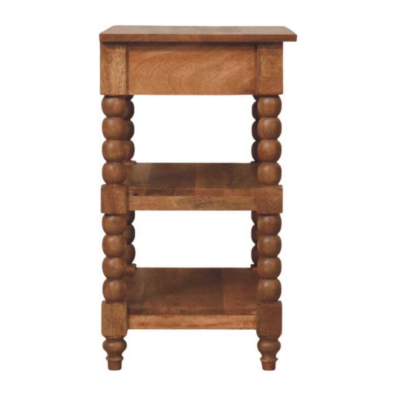 Alt View 4. Artisan Furniture - Artisan Furniture Solid WoodBarley Twist Side Table - Brown.